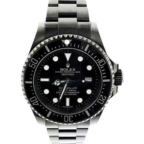 rolex deepsea black pvd watch 44mm all black on wrist|Rolex deepsea with diamonds.